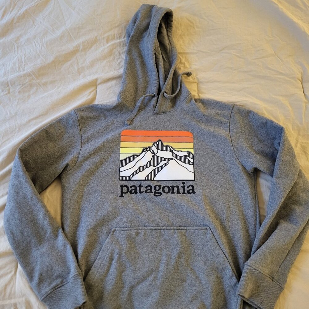 Patagonia Men’s Small Line Logo Ridge Uprisal Hoodie Gray